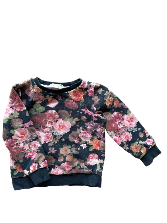 h&m blóm peysa 110/116
