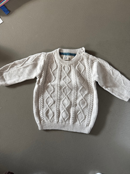 Ljós prjónapeysa h&m