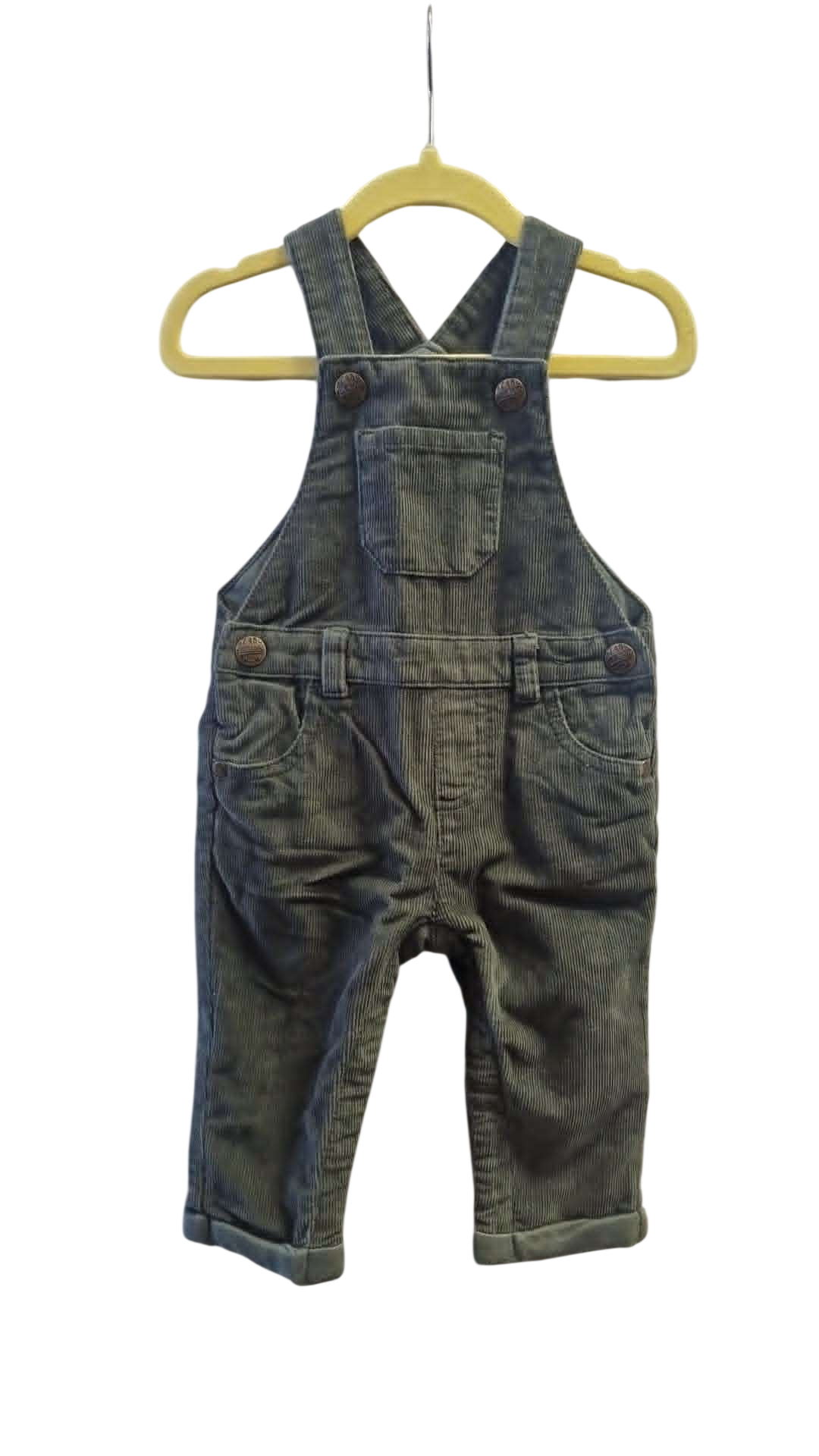 F&F grænar smekkbuxur 6-9m
