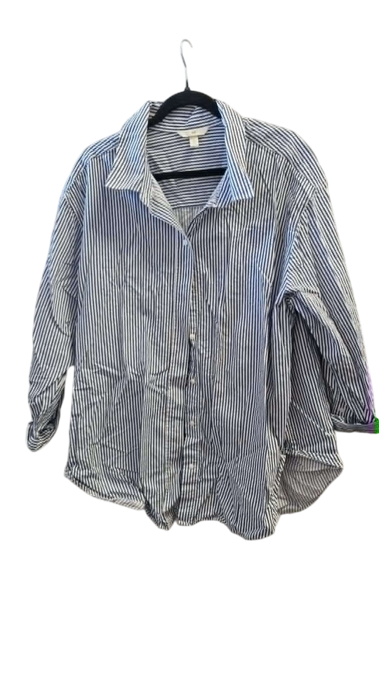 H&M röndótt skyrta XL