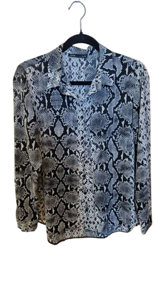 Skyrta snakeskin print M