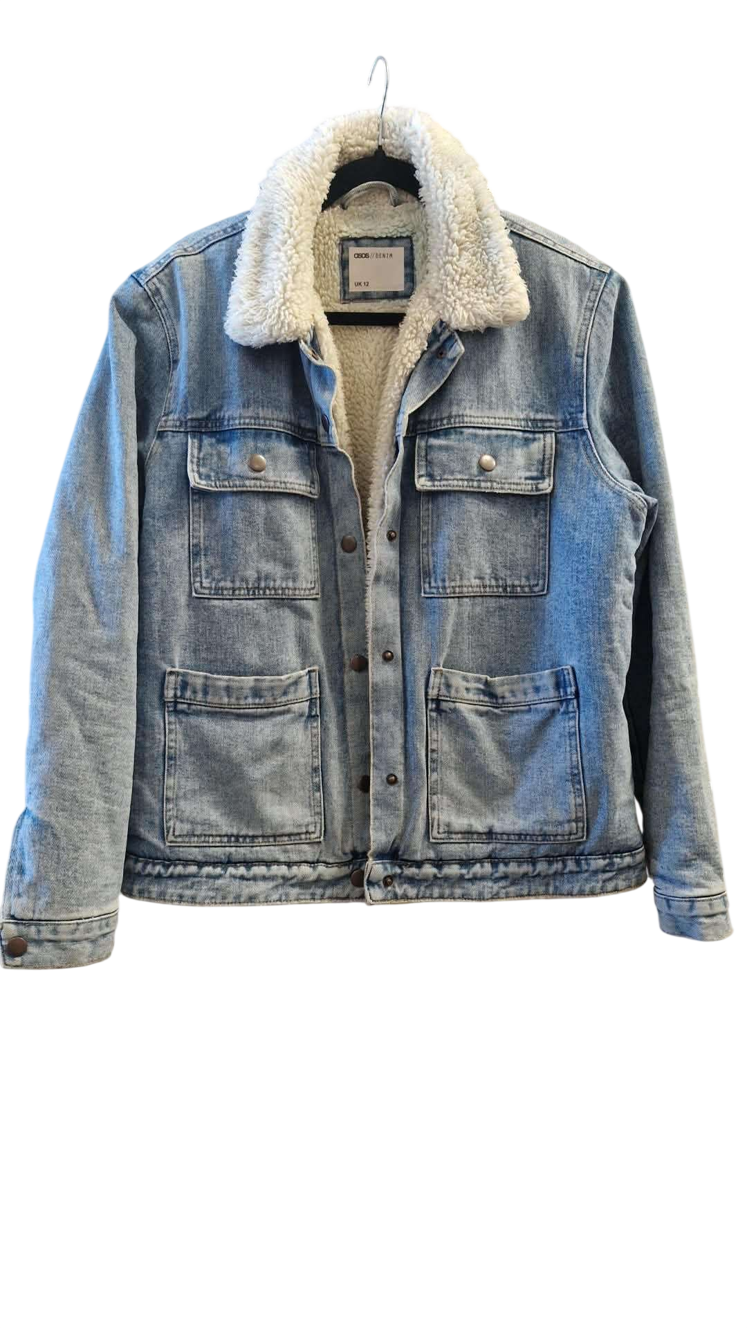 Asos fóðraður gallajakki uk12