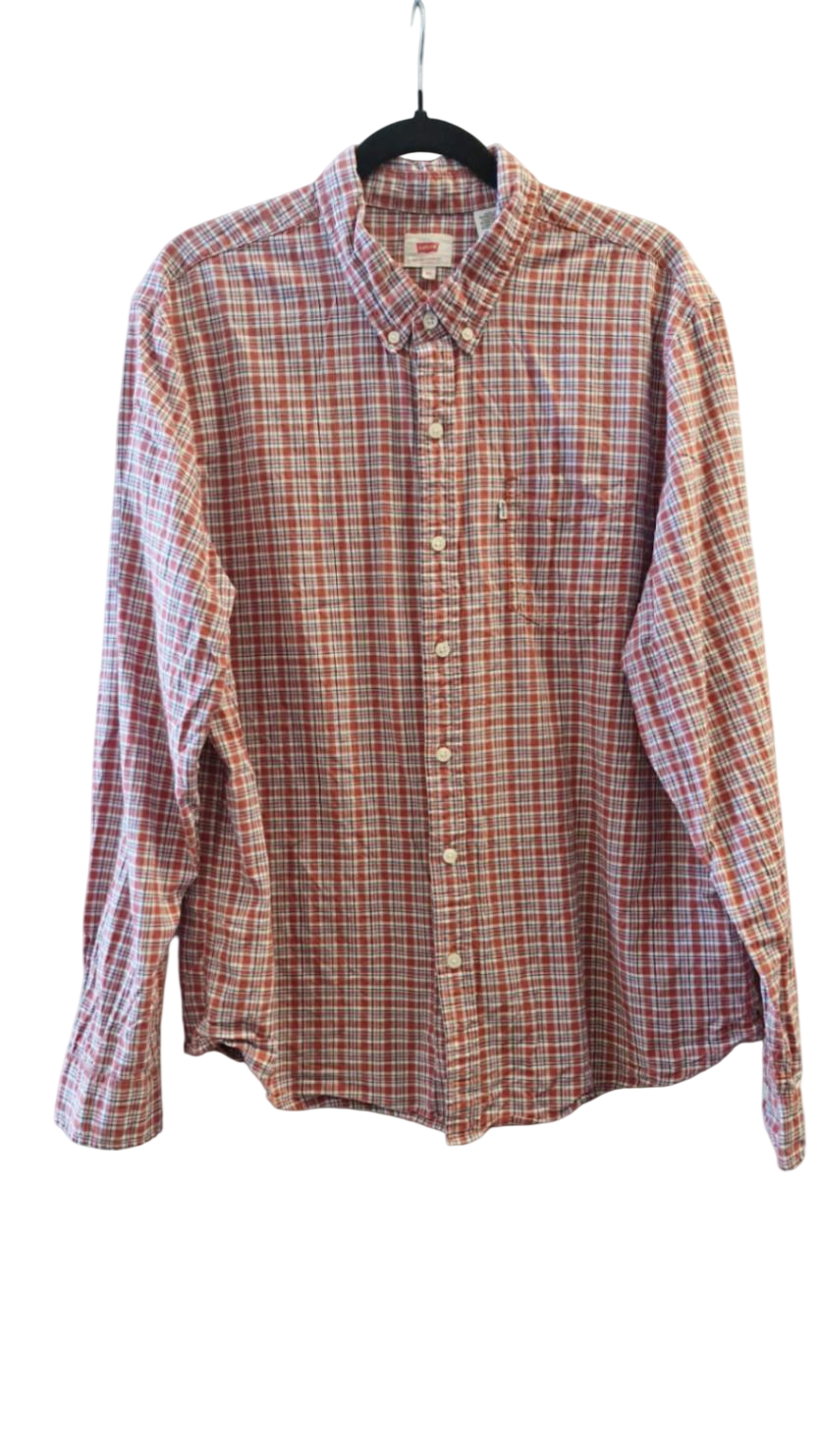 Levi's rauðköflótt skyrta XXL