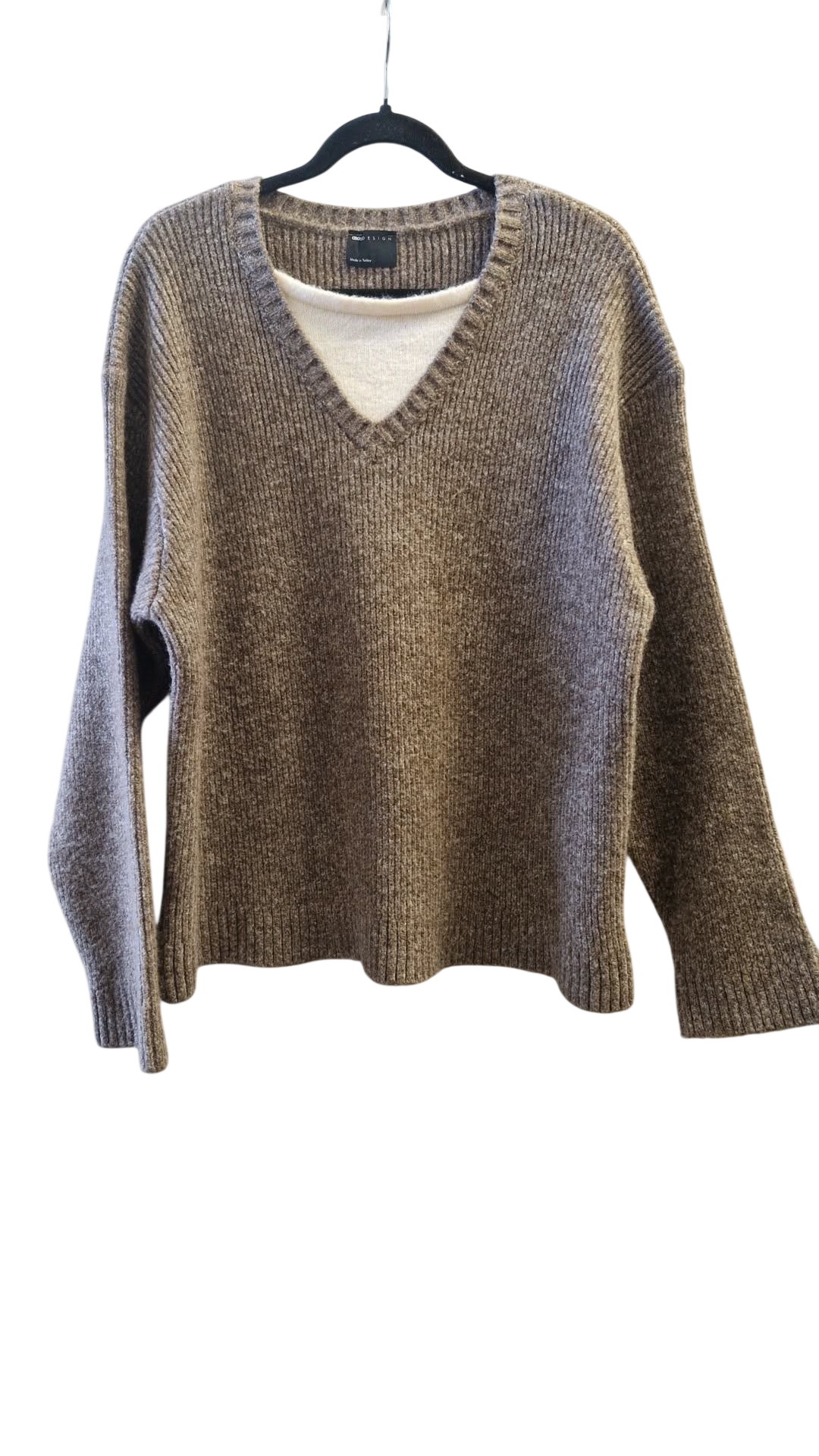 Asos brún pjónapeysa M