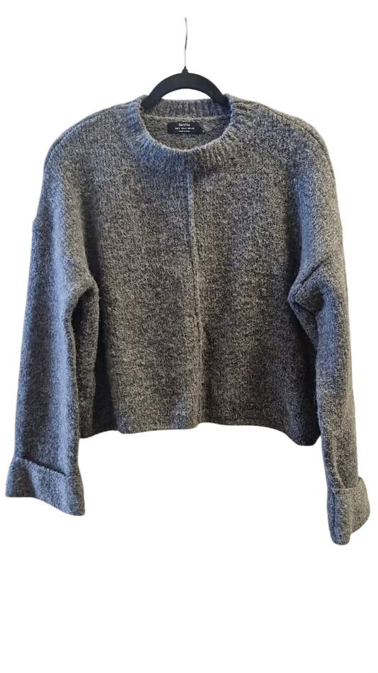Bershka grá prjónapeysa S