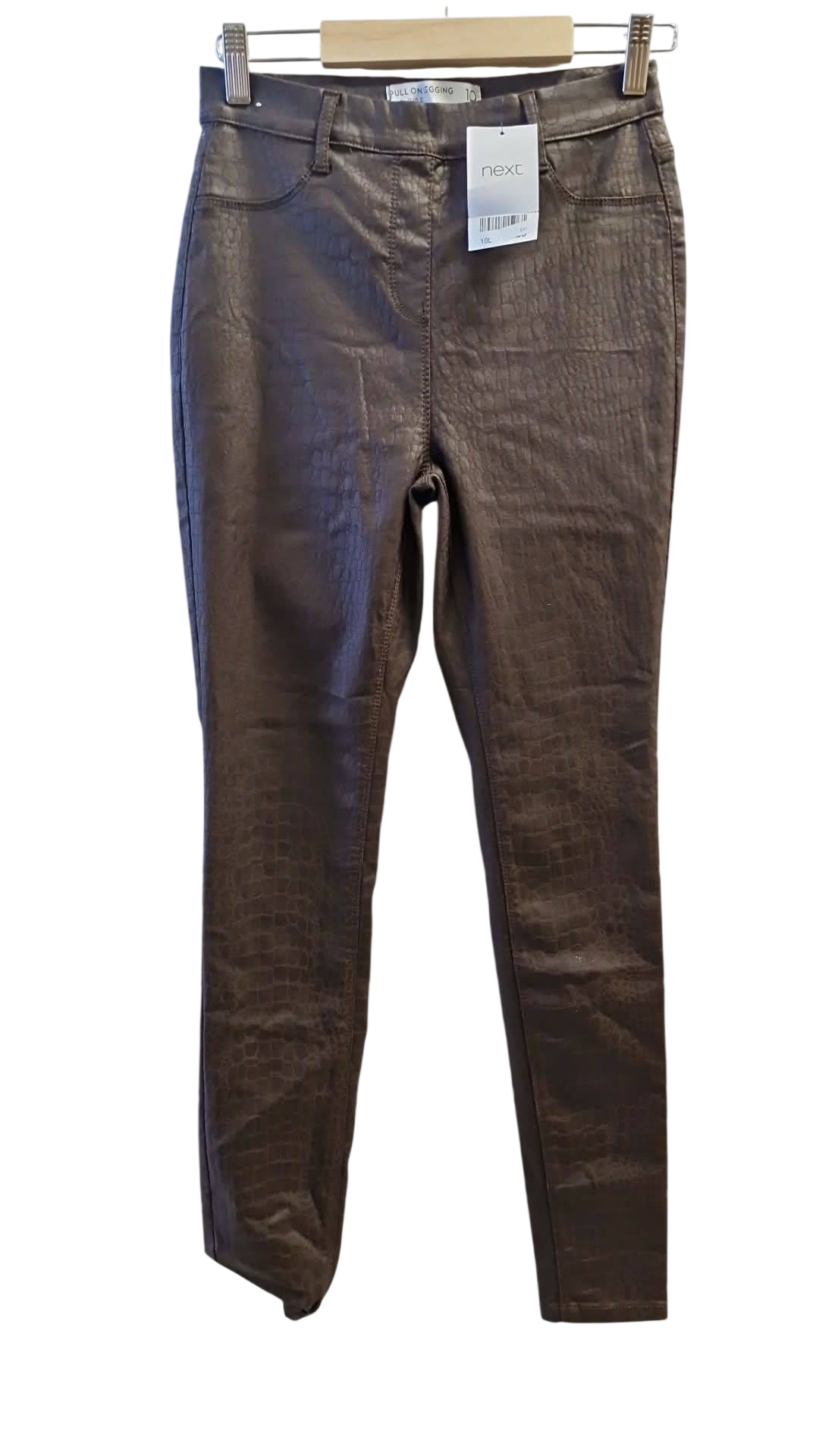 Next brúnar pleðurleggings 10L