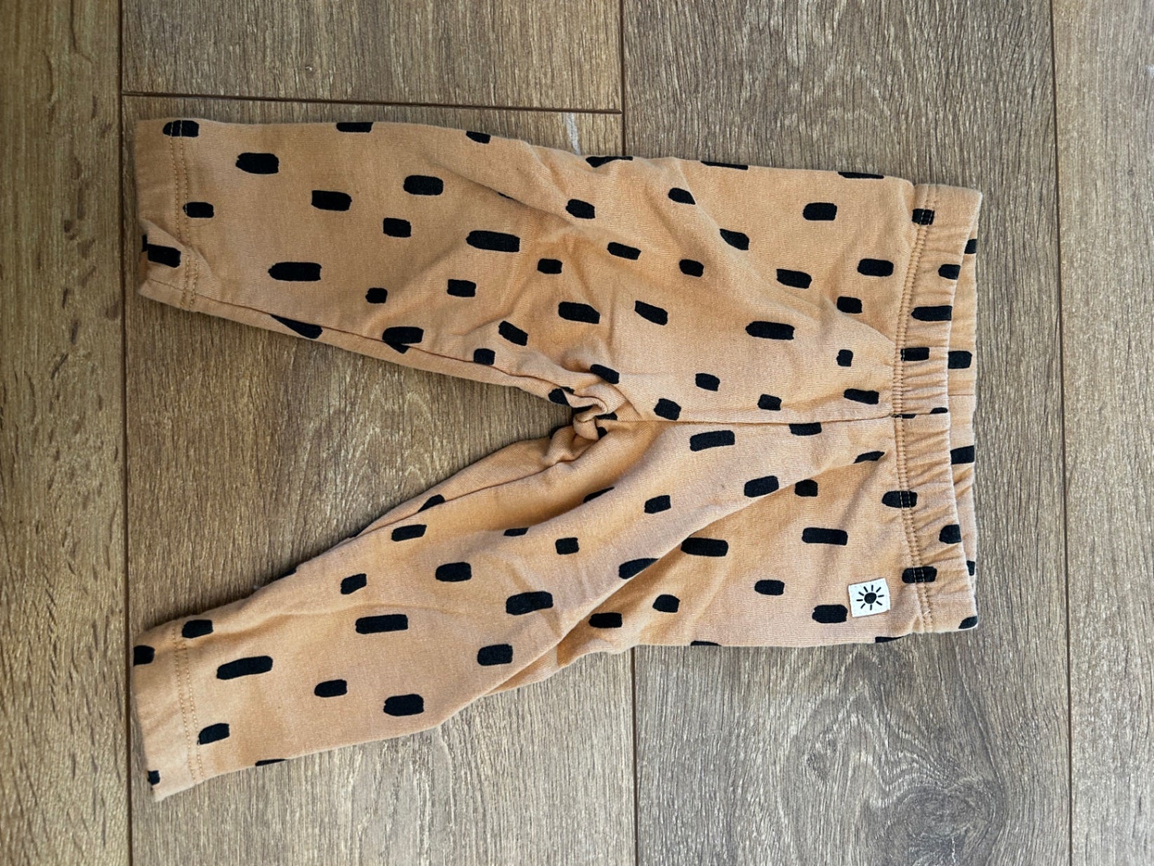 Leggings karamellu/svart st.68