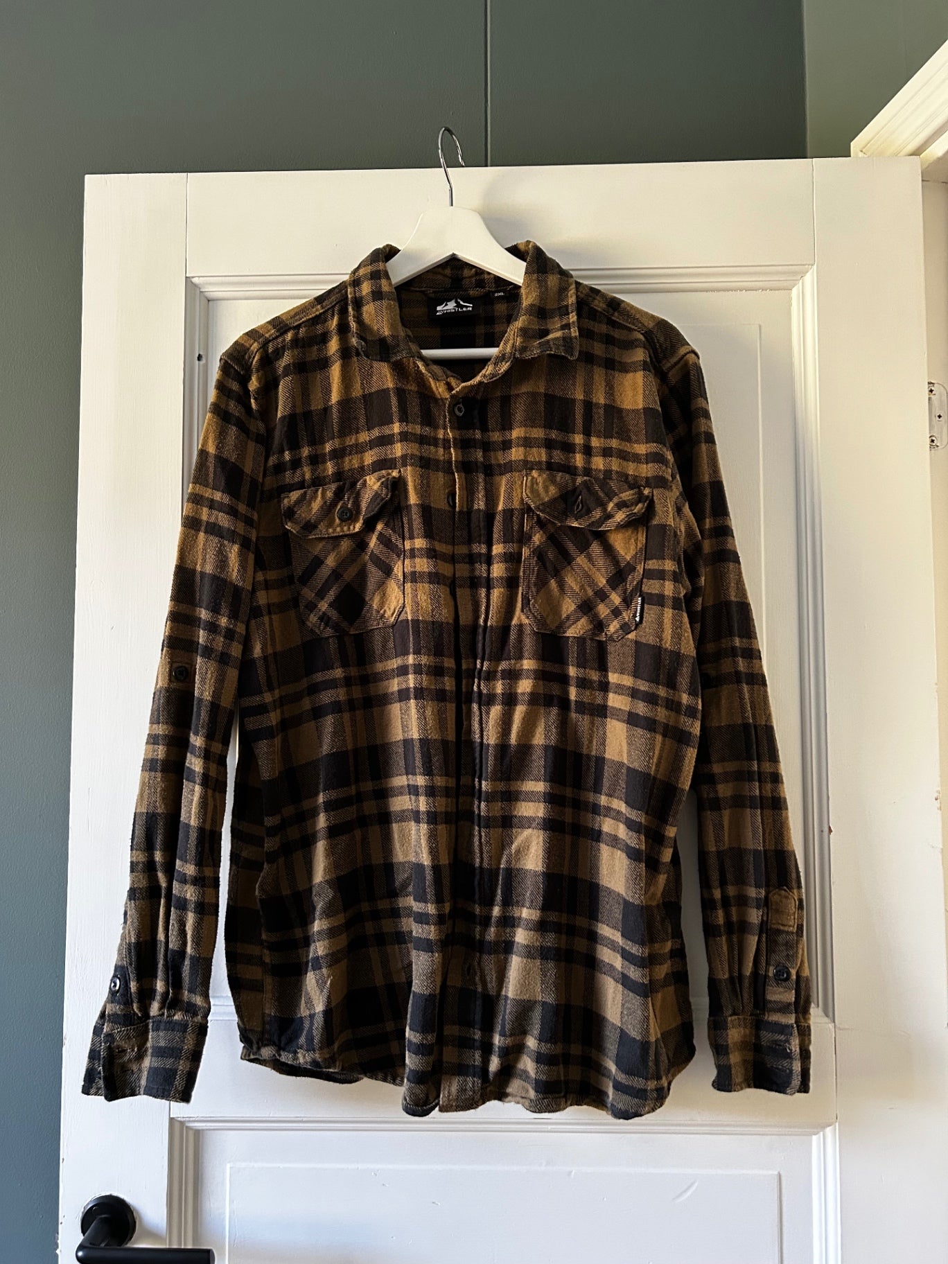 Skyrta brún/köfflótt 2XL