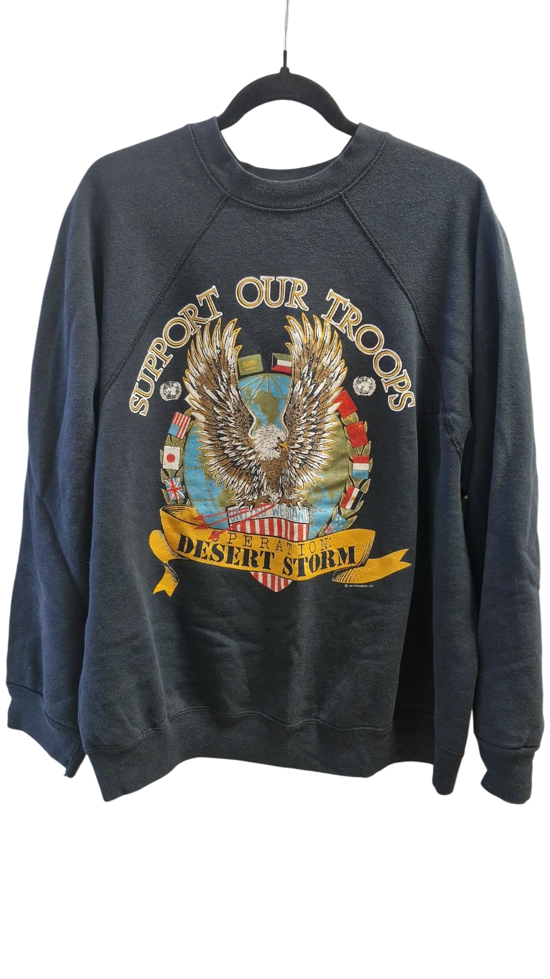 Vintage peysa SupportOurTroops ca XL