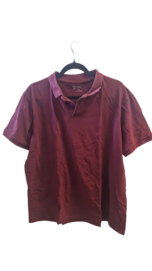 Primark vínrauður pólóbolur 2XL