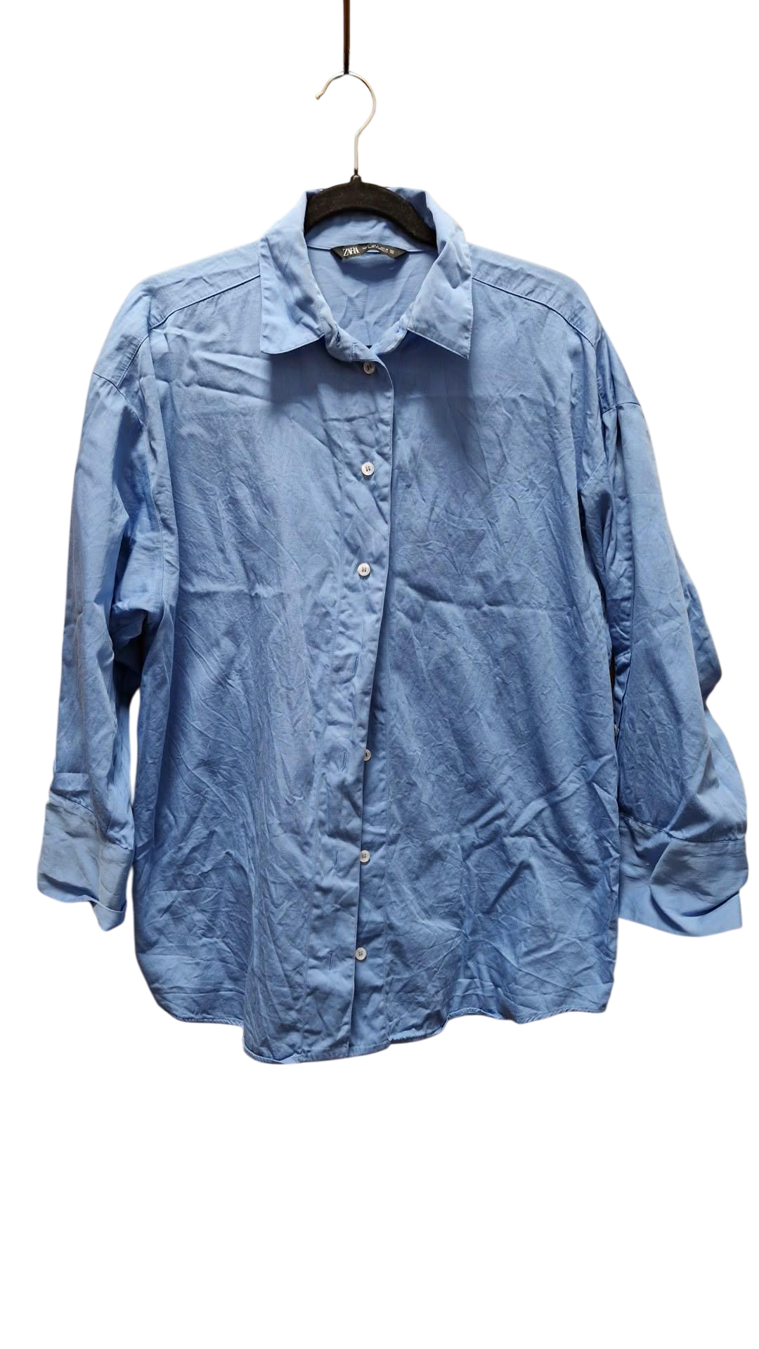 Zara blá skyrta L oversized