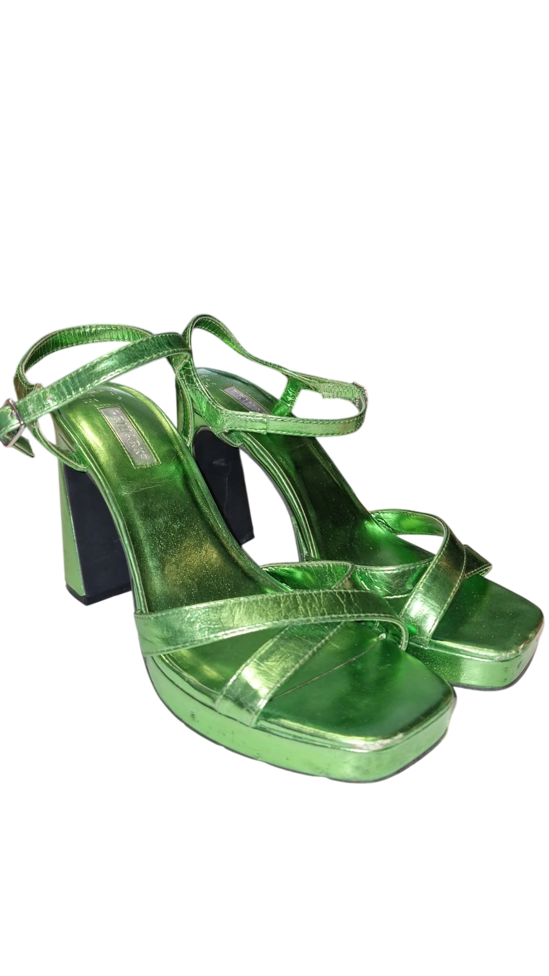 Primark strappy platform 39 grænir