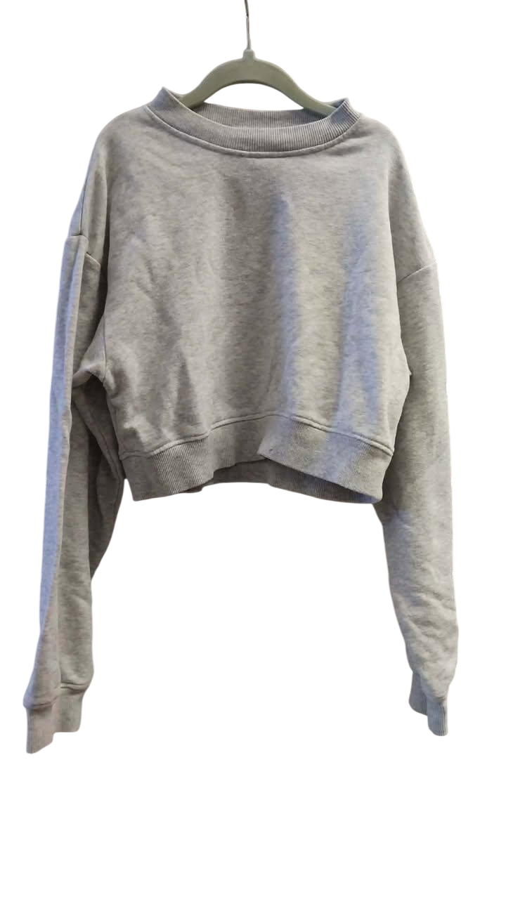H&M grá peysa cropped 134/140