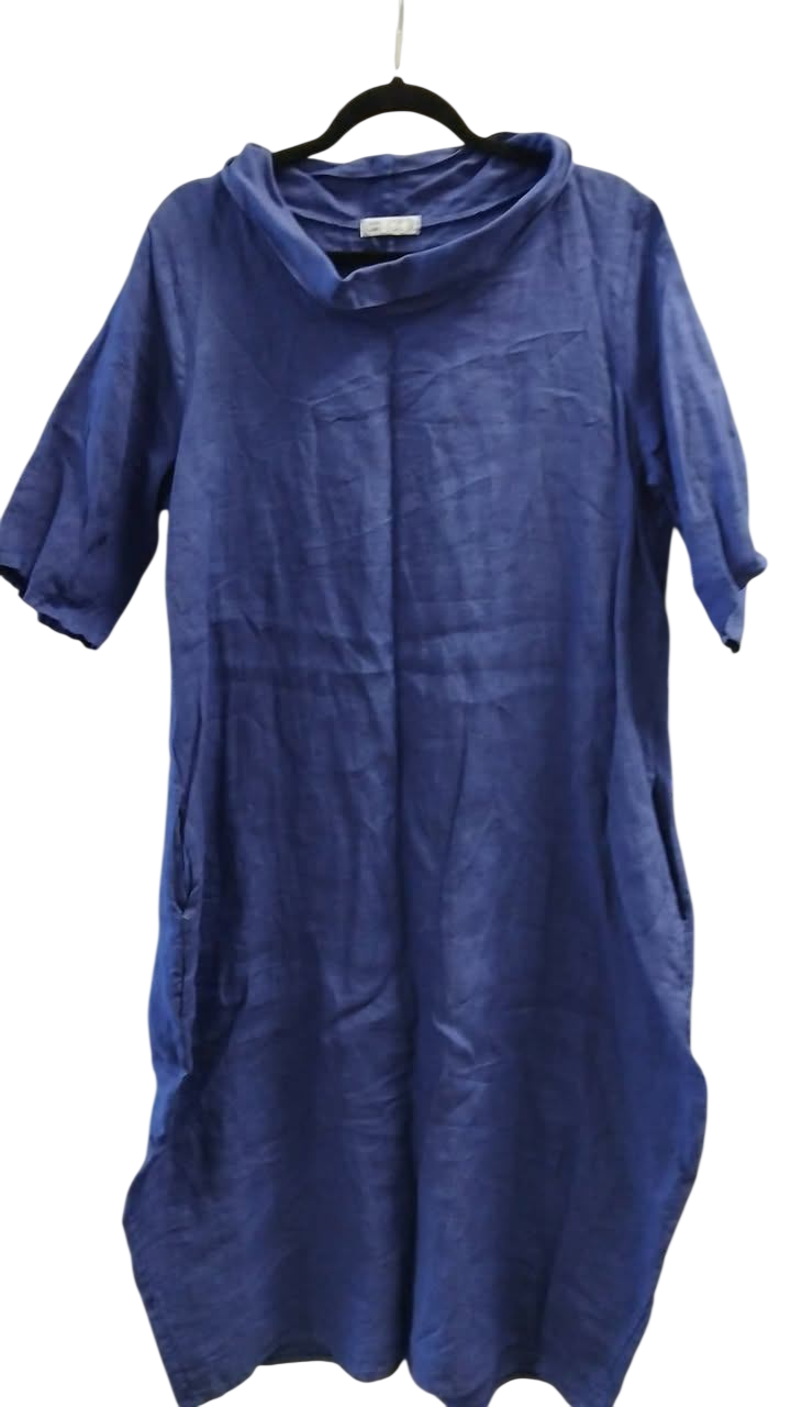 Blár hörkjóll ca XL