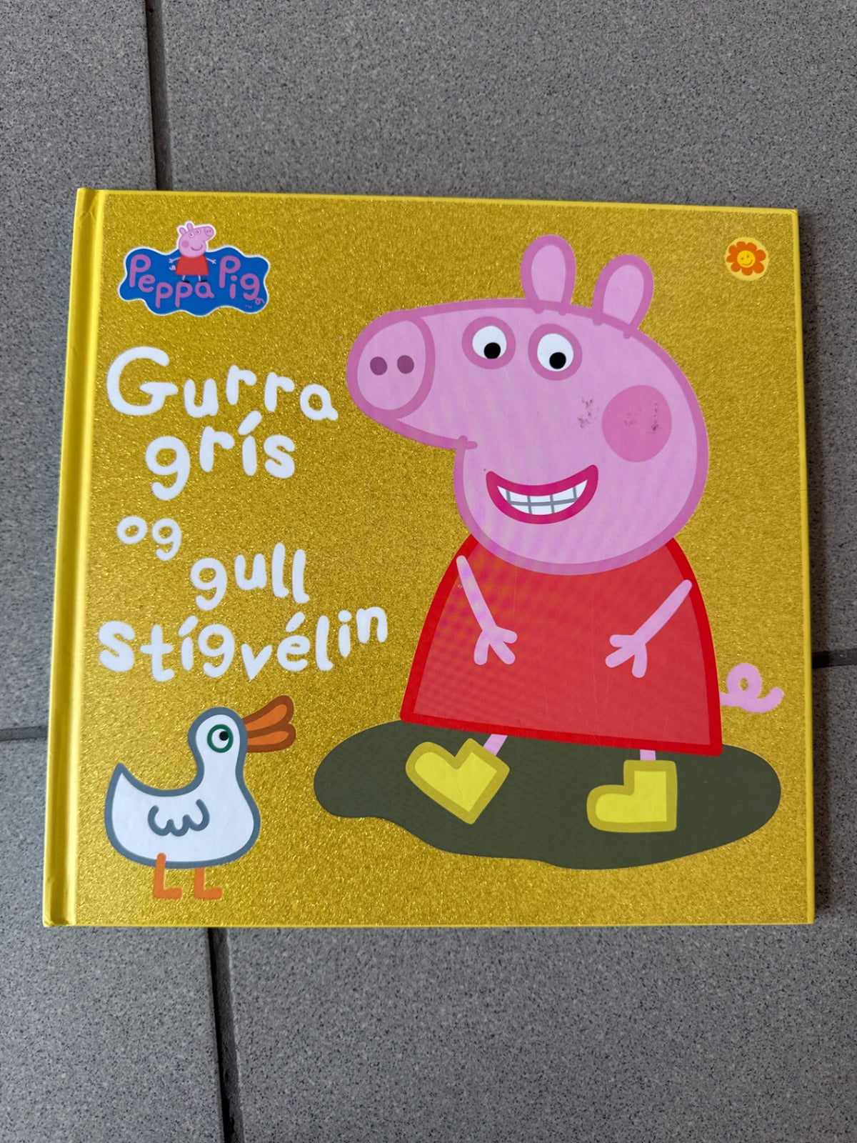 Gurra grís og gull stígvélin