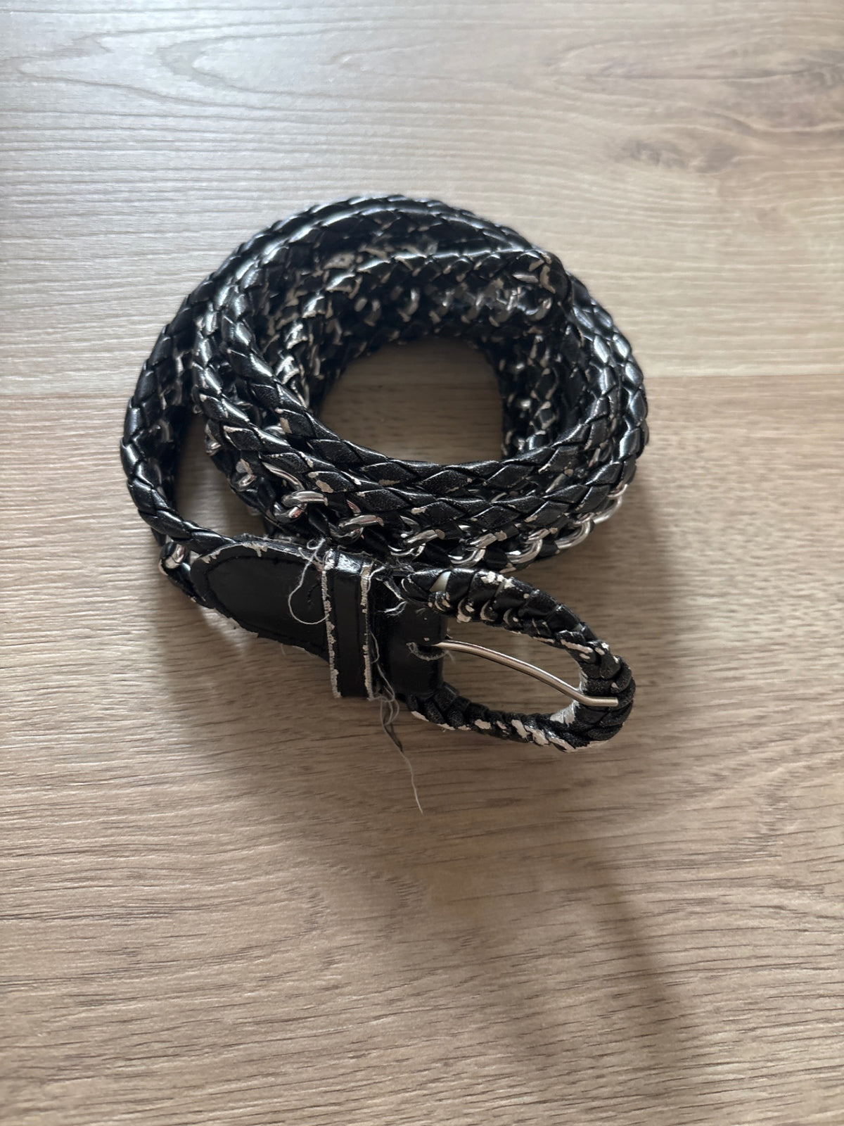 Vintage svart belti (One size)