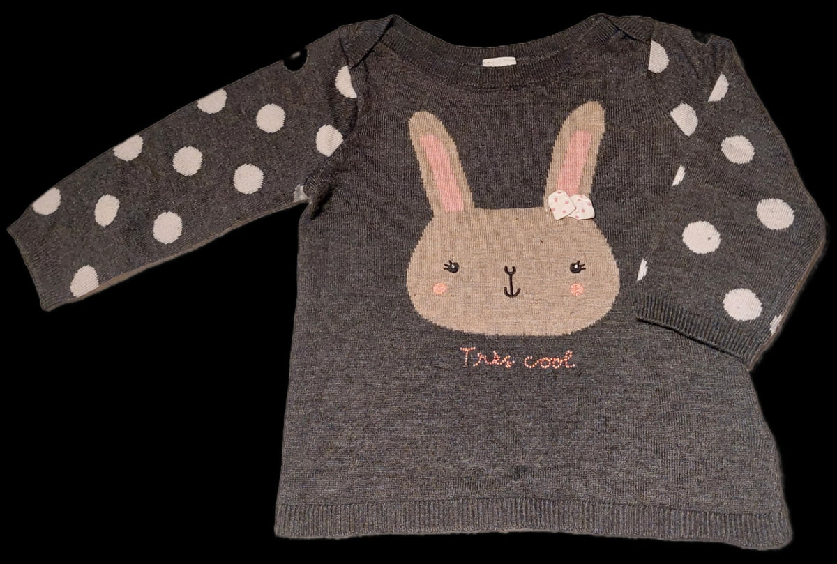 Peysa með kanínum og doppum frá H&M – stærð 80
