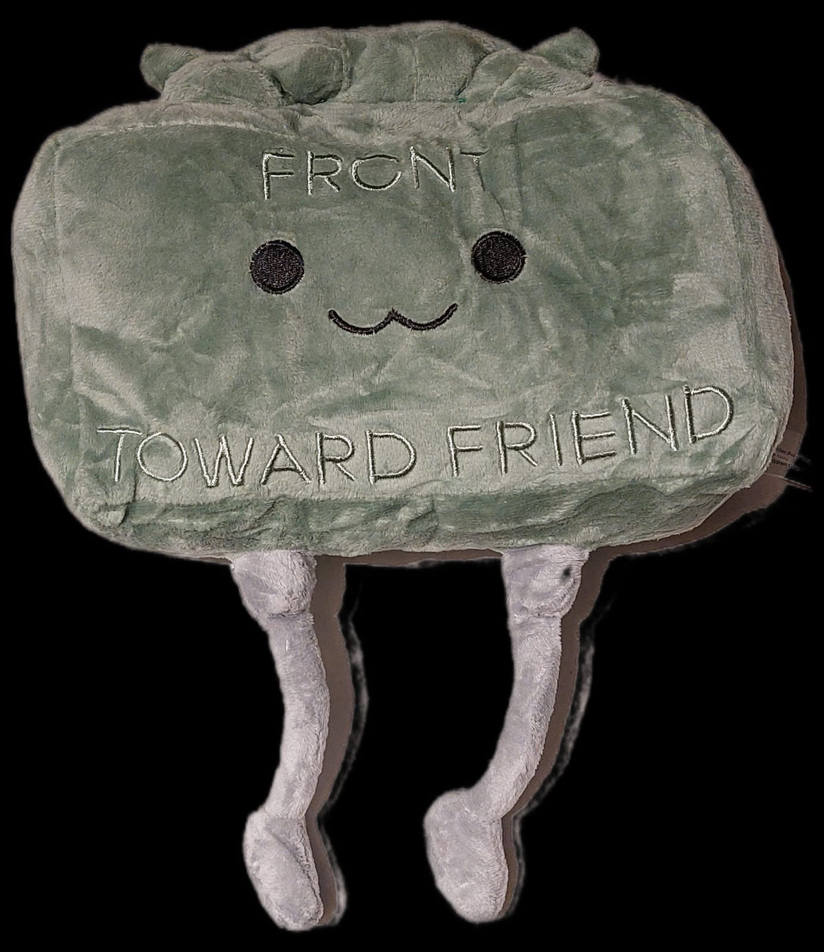 Grænt Claymore „Front Toward Friend“ mjúkdýr með frönskum rennilás (Velcro) á bakhlið – ónotað