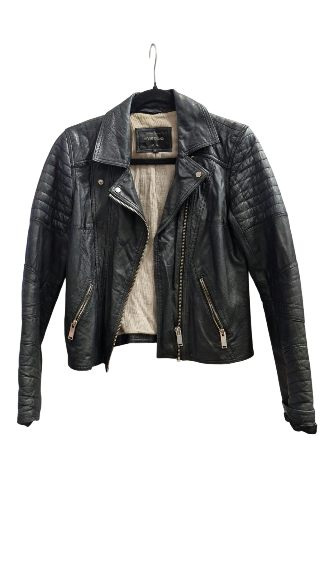 RiverIsland ekta leðurjakki uk10
