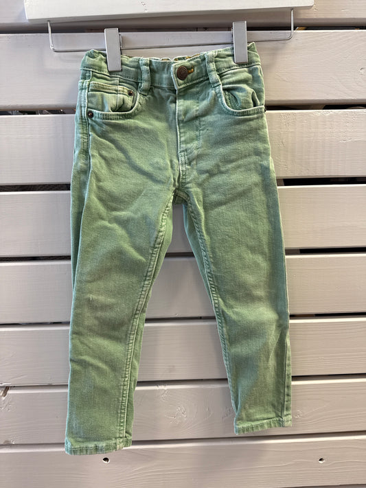 Zara grænar gallabuxur 104
