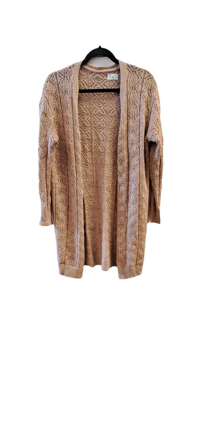 Ljósbrún síð peysa M/L