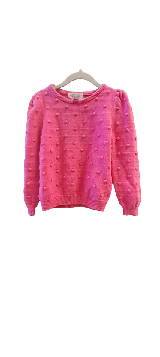 H&M bleik peysa 110/116