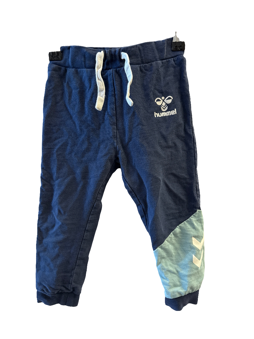 Hummel bláar joggingbuxur 92