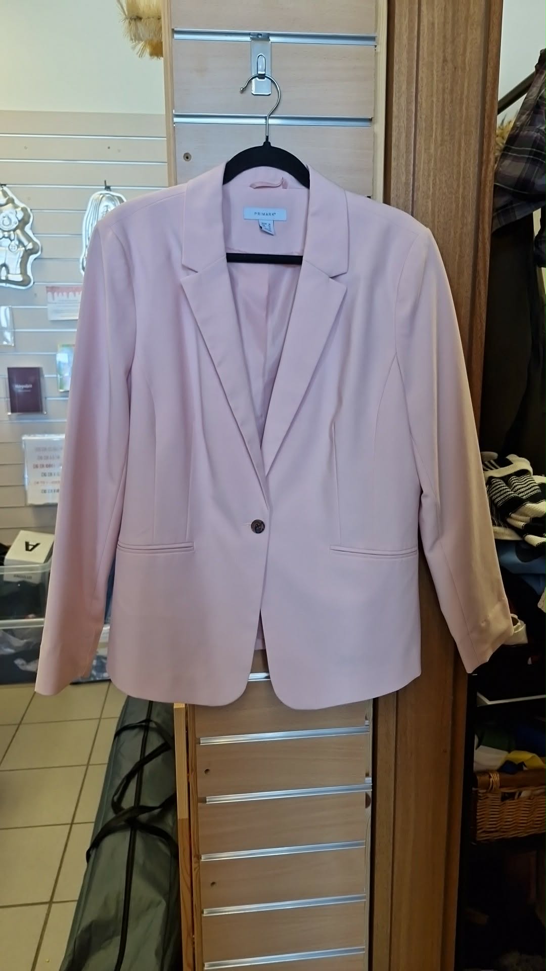 Primark ljósbleikur blazer 18