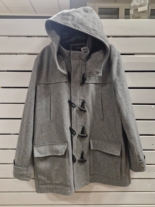 XXL - Frakki með hettu (KK) ljósgrár