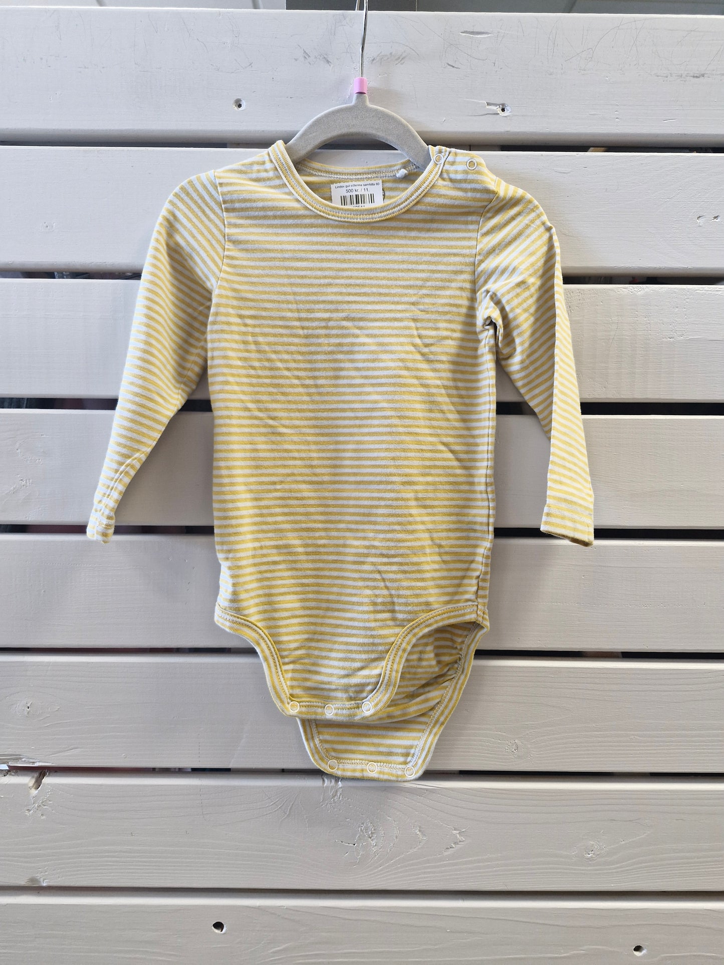 Lindex gul síðerma samfella 80