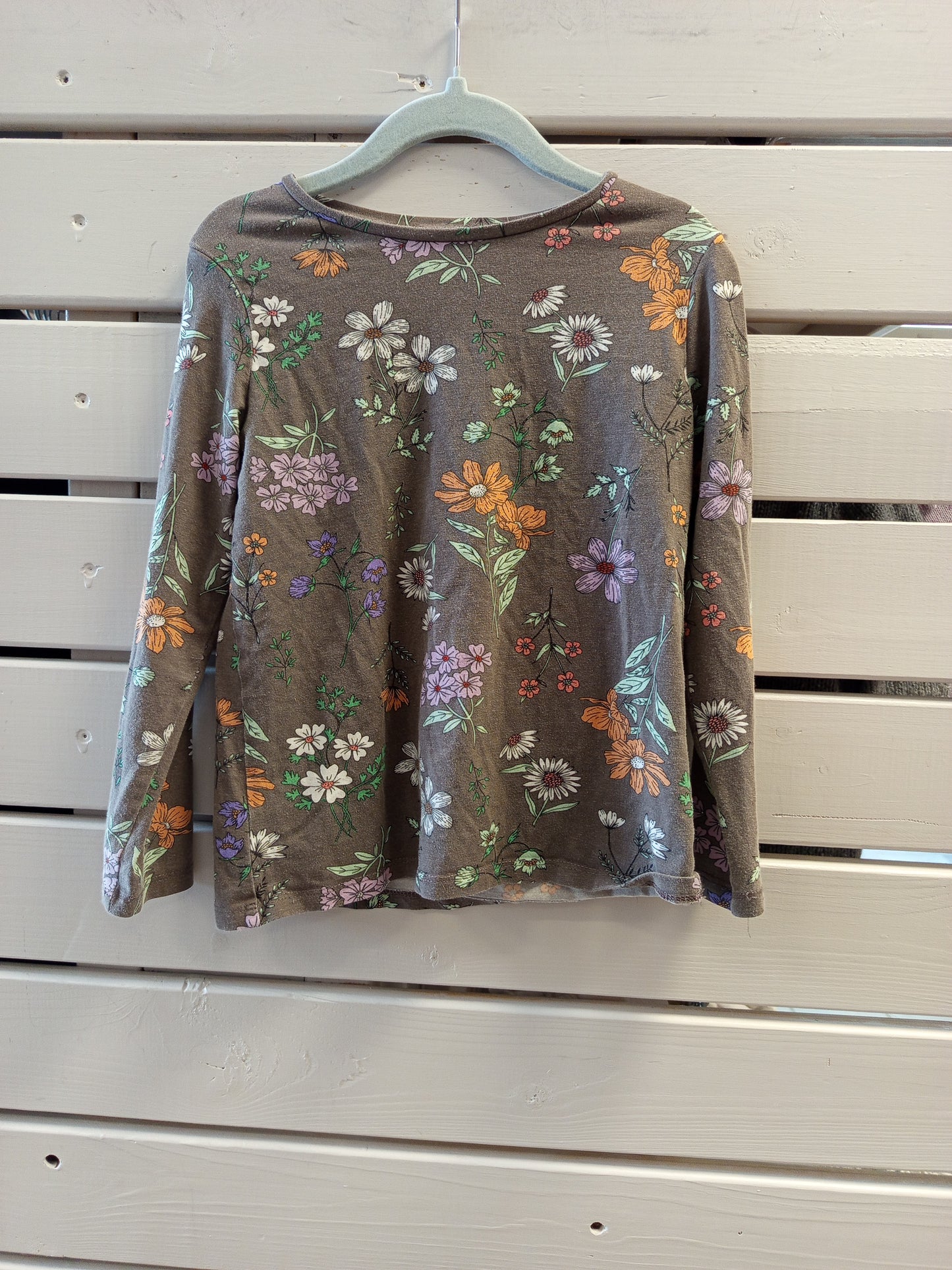H&M brúnn blómabolur 110/116