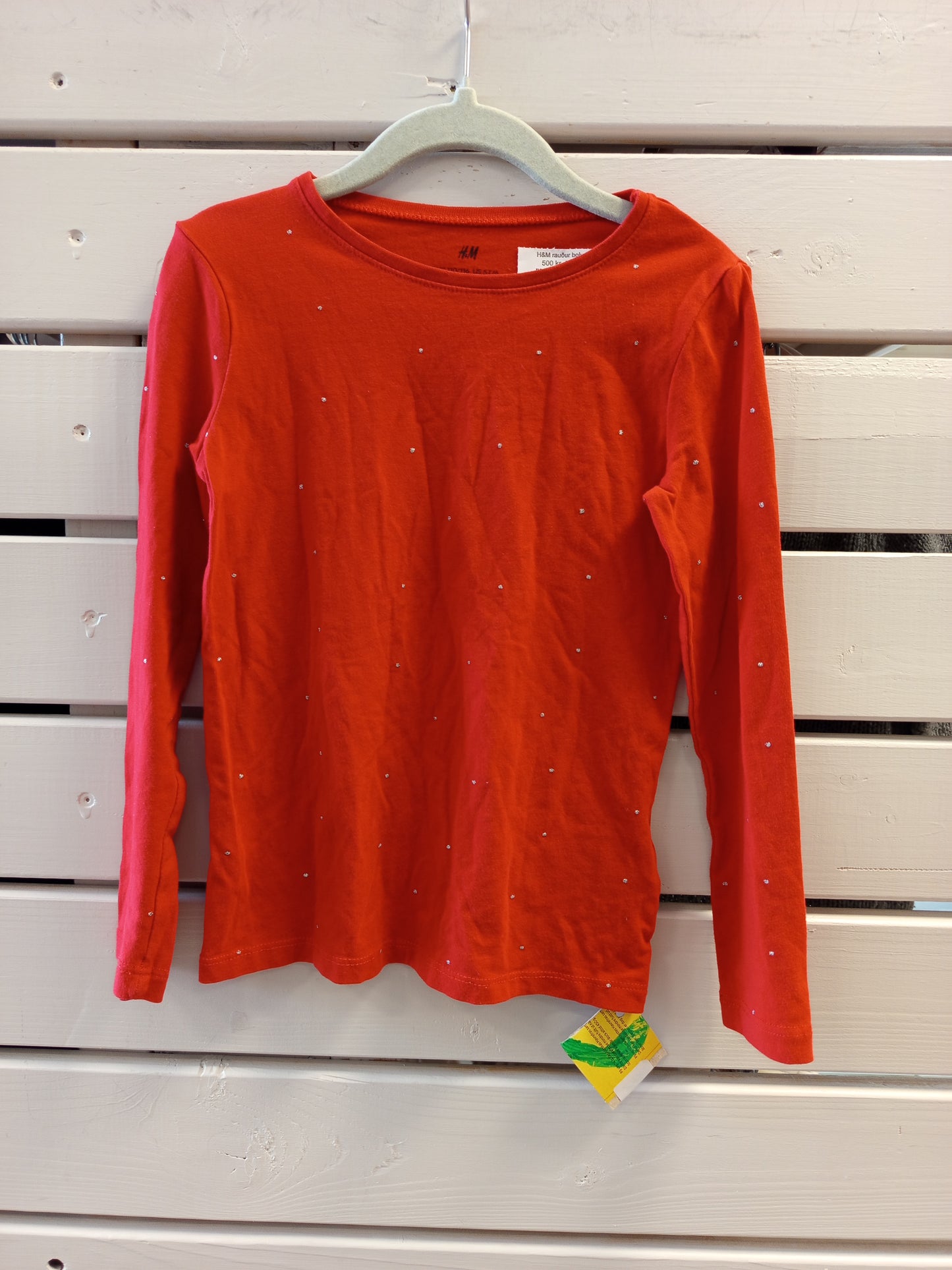 H&M rauður bolur 110/116