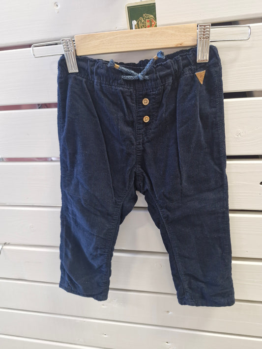 H&M dökkbláar flauel buxur 86