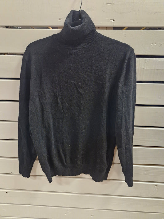 L yves enzo svört rúllukraga peysa