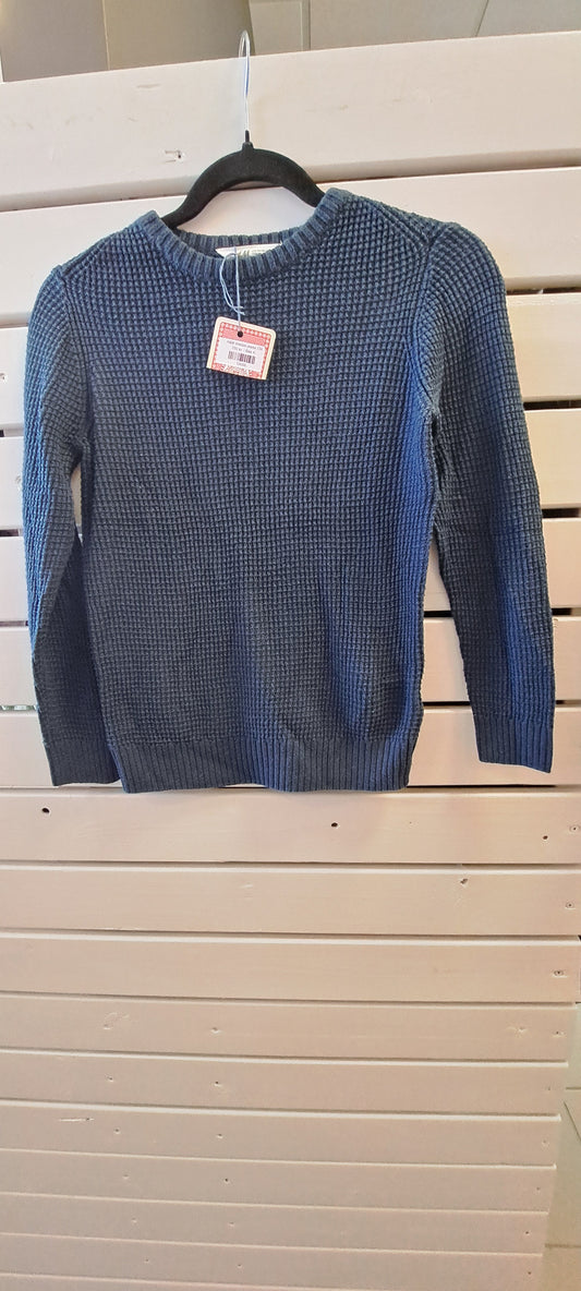 H&M dökkblá peysa 134