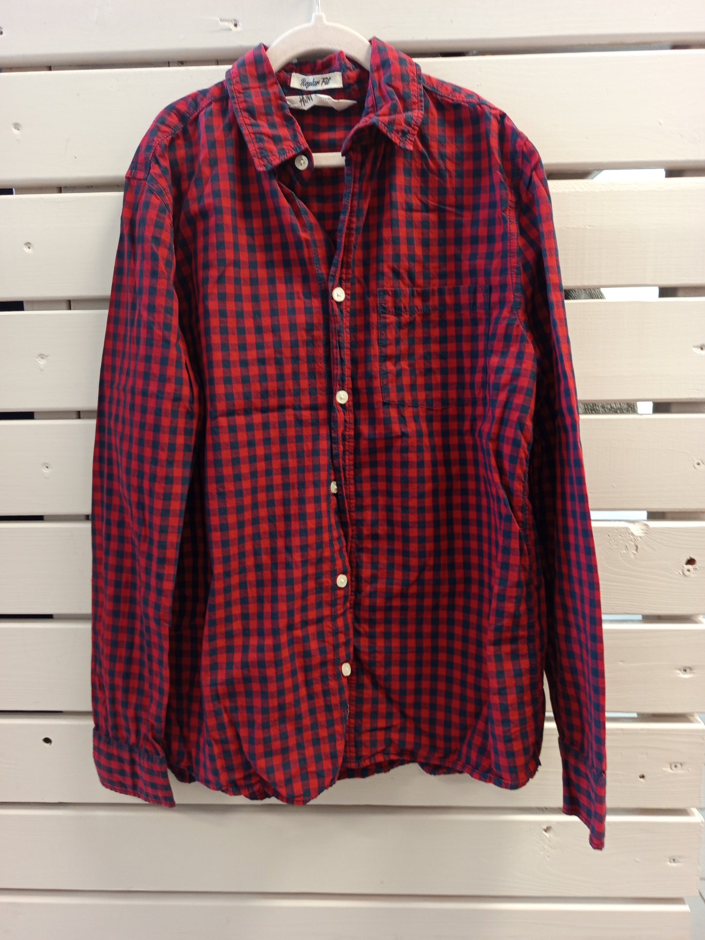H&M köflótt skyrta 164