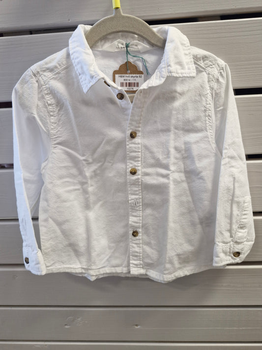 H&M hvít skyrta 92