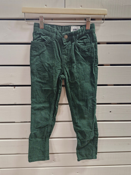 6-7 ára h&m rifflaðar grænar fínni buxur