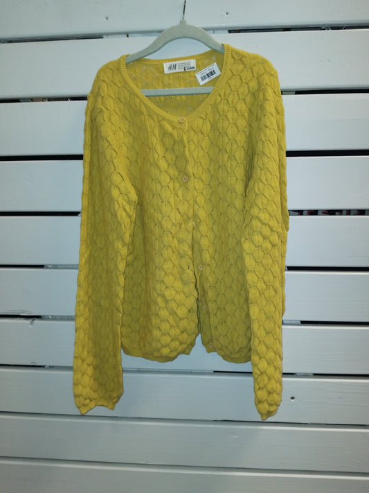 HM peysa hneppt,gul134/140