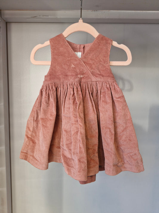 Mama's&Papa's flauelskjóll 3-6m