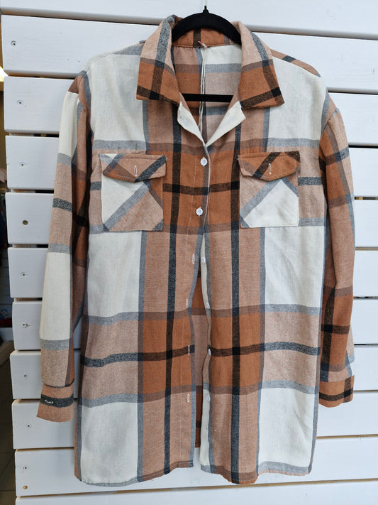1 shirt cream brown