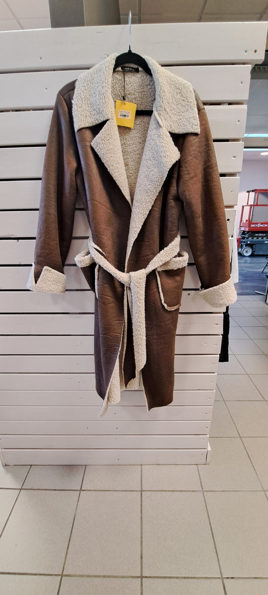 brown long jacket