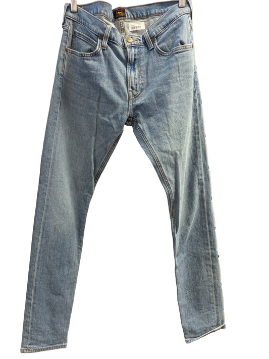 Lee bláar gallabuxur 32/34